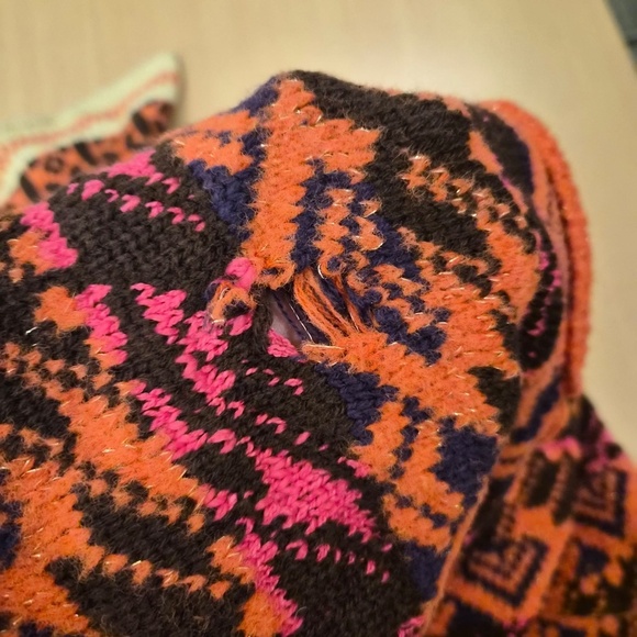 Free People Cabbie Fairisle Geometric Boho Euro Scandi Girl Hippie Hooded Scarf main image 7